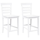 vidaXL 2 db fehér tömörfa gumiból bárszékek