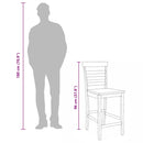 vidaXL 2 db fehér tömörfa gumiból bárszékek