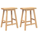 vidaXL 2 db természetes tömörfa gumiból bárszékek