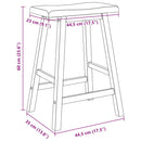 vidaXL 2 db természetes tömörfa gumiból bárszékek