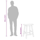 vidaXL 2 db természetes tömörfa gumiból bárszékek