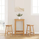 vidaXL 2 db természetes tömörfa gumiból bárszékek