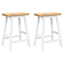 vidaXL 2 db fehér tömörfa gumiból bárszékek