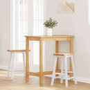 vidaXL 2 db fehér tömörfa gumiból bárszékek