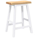 vidaXL 2 db fehér tömörfa gumiból bárszékek