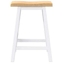 vidaXL 2 db fehér tömörfa gumiból bárszékek