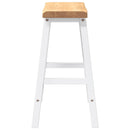 vidaXL 2 db fehér tömörfa gumiból bárszékek