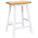 vidaXL 2 db fehér tömörfa gumiból bárszékek