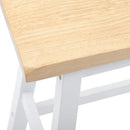 vidaXL 2 db fehér tömörfa gumiból bárszékek