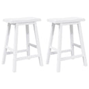 vidaXL 2 db fehér tömörfa gumiból bárszékek