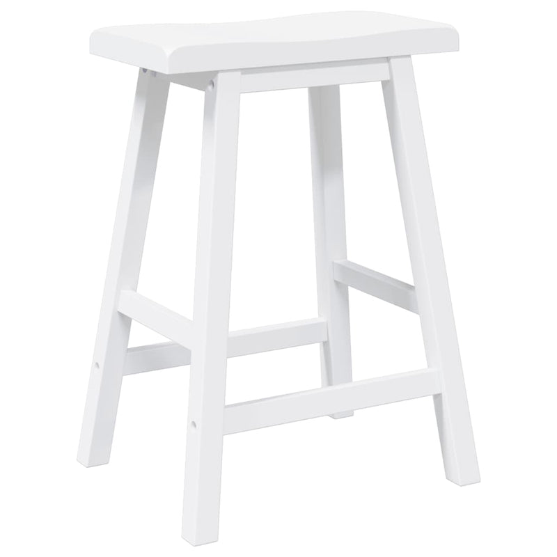 vidaXL 2 db fehér tömörfa gumiból bárszékek