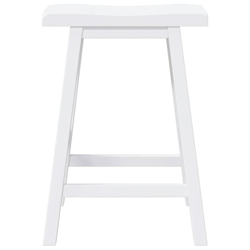 vidaXL 2 db fehér tömörfa gumiból bárszékek