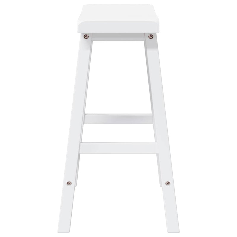 vidaXL 2 db fehér tömörfa gumiból bárszékek