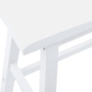 vidaXL 2 db fehér tömörfa gumiból bárszékek