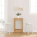 vidaXL 2 db fehér tömörfa gumiból bárszékek