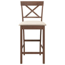 vidaXL 2 db barna tömörfa gumiból bárszékek párnákkal