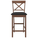 vidaXL 2 db barna tömörfa gumiból bárszékek párnákkal