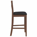 vidaXL 2 db barna tömörfa gumiból bárszékek párnákkal