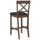 vidaXL 2 db barna tömörfa gumiból bárszékek párnákkal