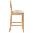 vidaXL 2 db természetes tömörfa gumiból bárszékek párnákkal