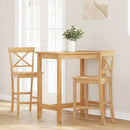 vidaXL 2 db természetes tömörfa gumiból bárszékek