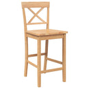 vidaXL 2 db természetes tömörfa gumiból bárszékek