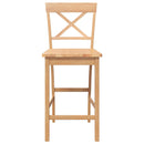 vidaXL 2 db természetes tömörfa gumiból bárszékek