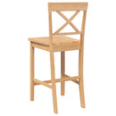 vidaXL 2 db természetes tömörfa gumiból bárszékek