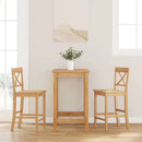 vidaXL 2 db természetes tömörfa gumiból bárszékek