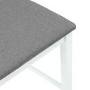 vidaXL 2 db fehér tömörfa gumiból bárszékek párnákkal