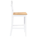 vidaXL 2 db fehér tömörfa gumiból bárszékek