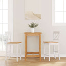 vidaXL 2 db fehér tömörfa gumiból bárszékek