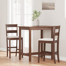 vidaXL 2 db barna tömörfa gumiból bárszékek párnákkal