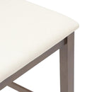 vidaXL 2 db barna tömörfa gumiból bárszékek párnákkal