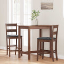 vidaXL 2 db barna tömörfa gumiból bárszékek párnákkal