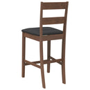 vidaXL 2 db barna tömörfa gumiból bárszékek párnákkal