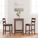 vidaXL 2 db barna tömörfa gumiból bárszékek párnákkal