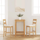 vidaXL 2 db természetes tömörfa gumiból bárszékek párnákkal