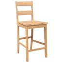 vidaXL 2 db természetes tömörfa gumiból bárszékek