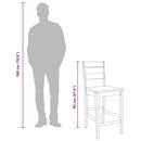 vidaXL 2 db természetes tömörfa gumiból bárszékek