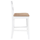 vidaXL 2 db fehér tömörfa gumiból bárszékek párnákkal