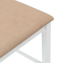 vidaXL 2 db fehér tömörfa gumiból bárszékek párnákkal