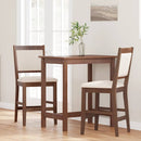 vidaXL 2 db barna tömörfa gumiból bárszékek párnákkal