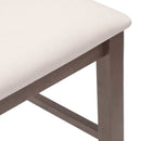 vidaXL 2 db barna tömörfa gumiból bárszékek párnákkal