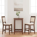 vidaXL 2 db barna tömörfa gumiból bárszékek párnákkal