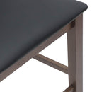 vidaXL 2 db barna tömörfa gumiból bárszékek párnákkal