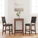 vidaXL 2 db barna tömörfa gumiból bárszékek párnákkal