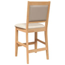 vidaXL 2 db természetes tömörfa gumiból bárszékek párnákkal