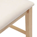 vidaXL 2 db természetes tömörfa gumiból bárszékek párnákkal