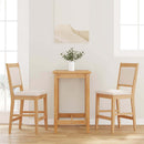 vidaXL 2 db természetes tömörfa gumiból bárszékek párnákkal